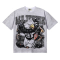 MAJESTIK Eagle Football Rhinestone Graphic T-Shirt