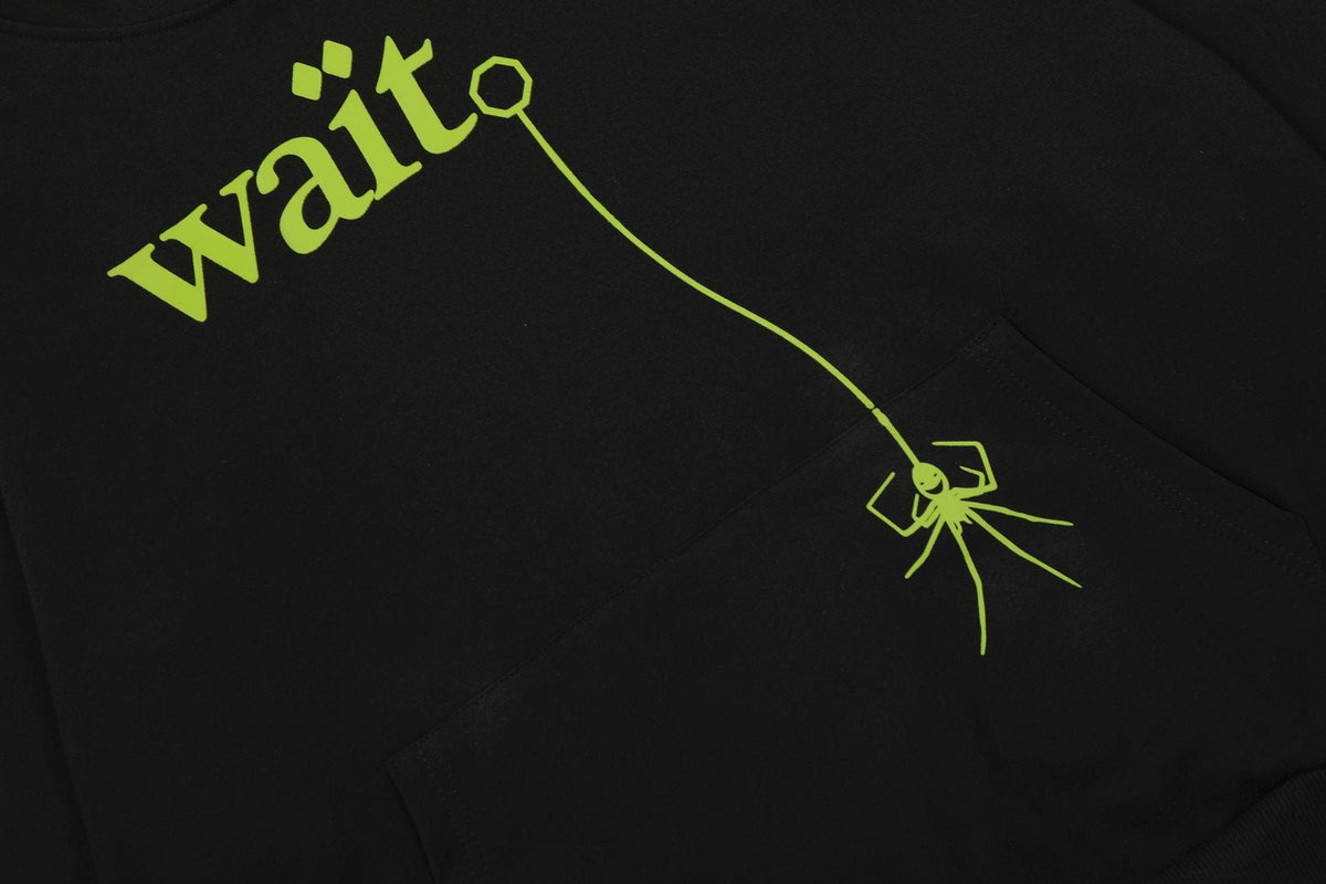 Sp5der Lime Green Web Graphic Pullover Hoodie