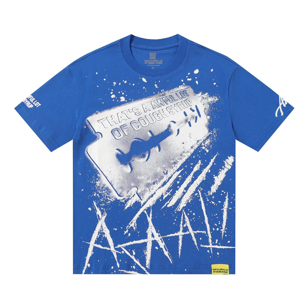 THAT'S A AWFUL LOT OF COUGH SYRUP Blue Graphic T-Shirt