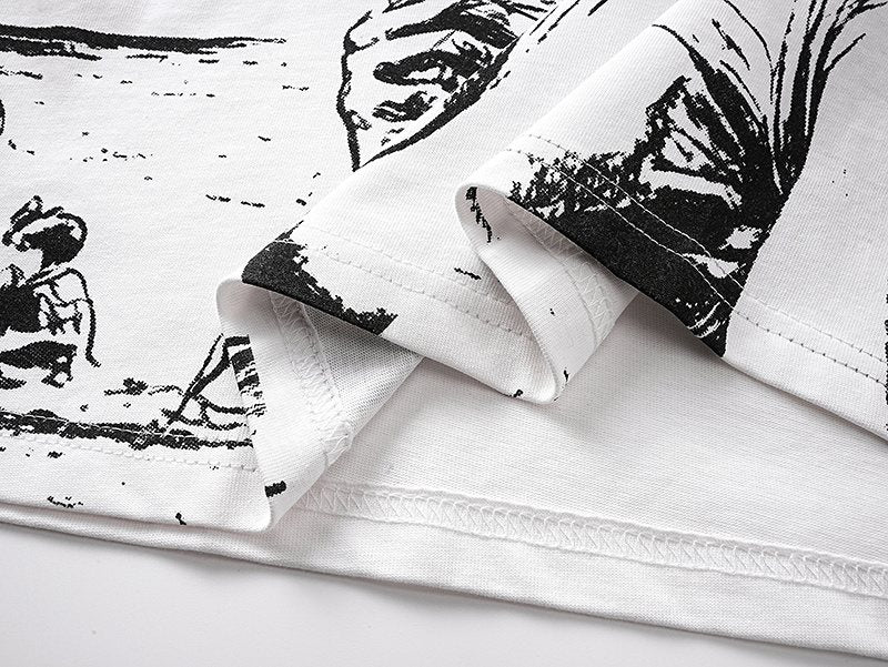 Mixed Emotions Alien Palm Tree Graphic T-Shirt