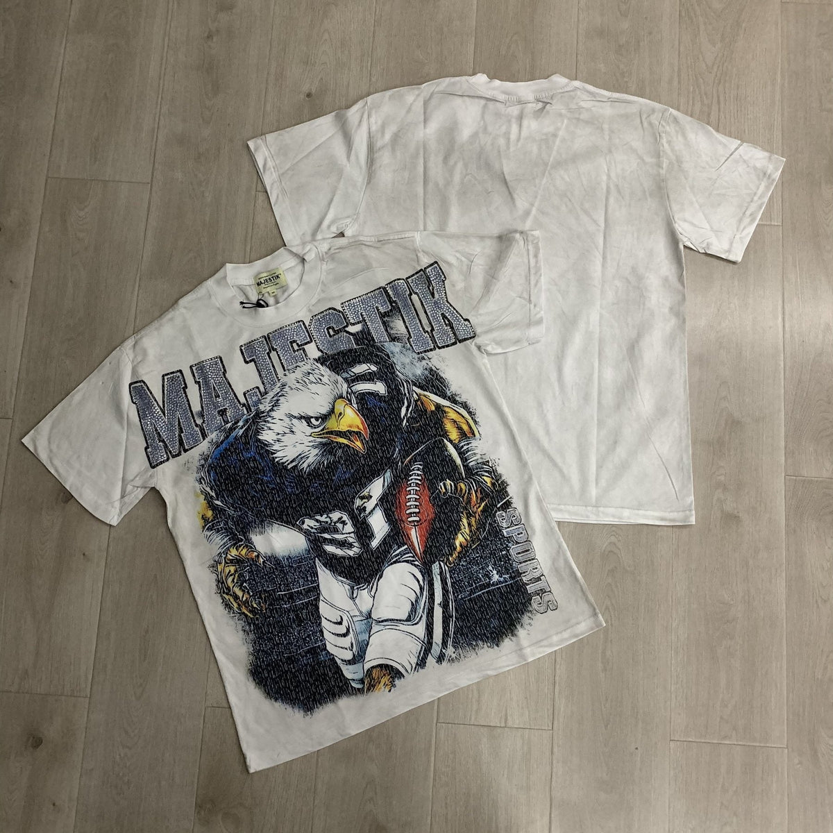 MAJESTIK Football Eagle Graphic T-Shirt