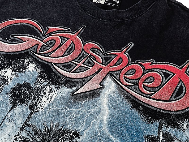 Godspeed Super Run Sunday Car Graphic Short-Sleeve T-Shirt