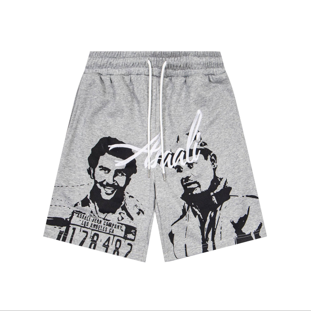 ASAALL Portrait Graphic Drawstring Shorts