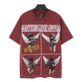 SAINT Rhinestone Distressed Graphic T-Shirt
