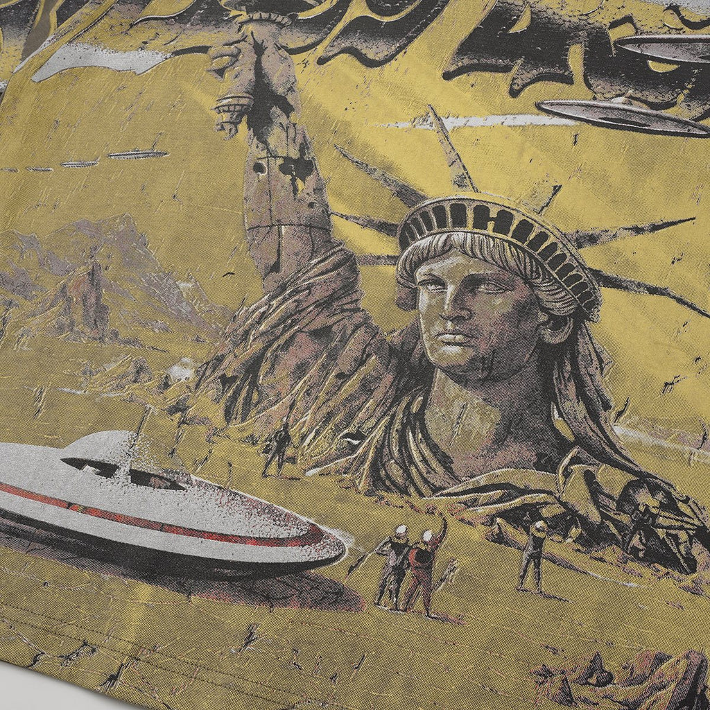 VALLEY Olive Statue of Liberty Graphic Short-Sleeve T-Shirt