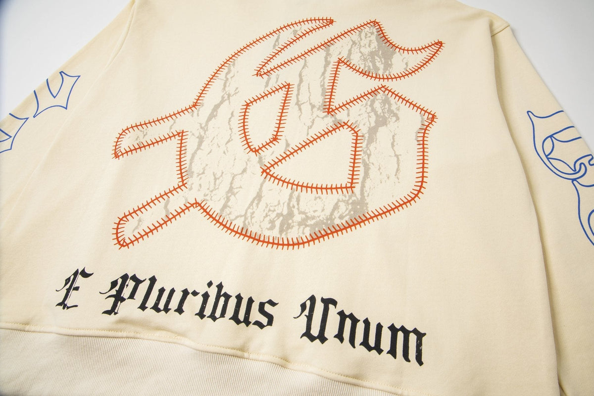 Godspeed E Pluribus Unum Graphic Hoodie - Cream