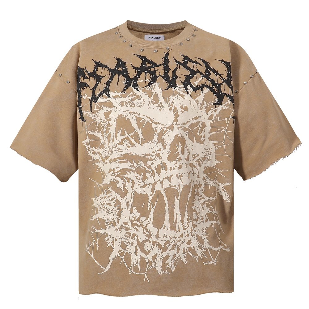 KLEEP 2004 Rhinestone Graphic Short-Sleeve T-Shirt