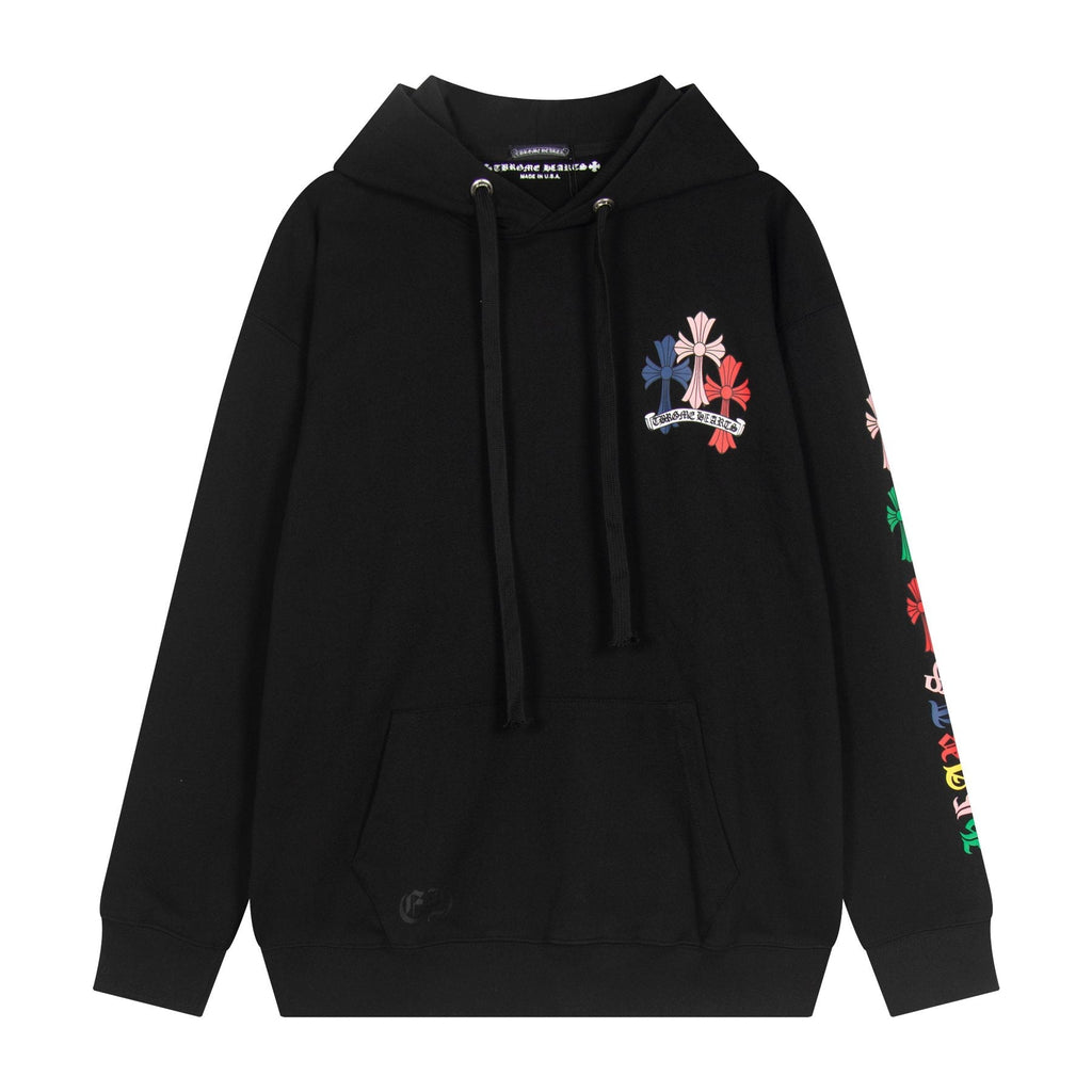 Chrome Hearts Multicolor Floral Cross Graphic Hoodie