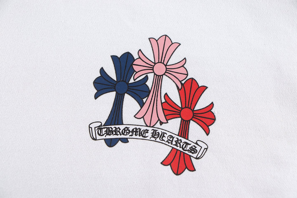 Chrome Hearts Multicolor Floral Cross Graphic Hoodie