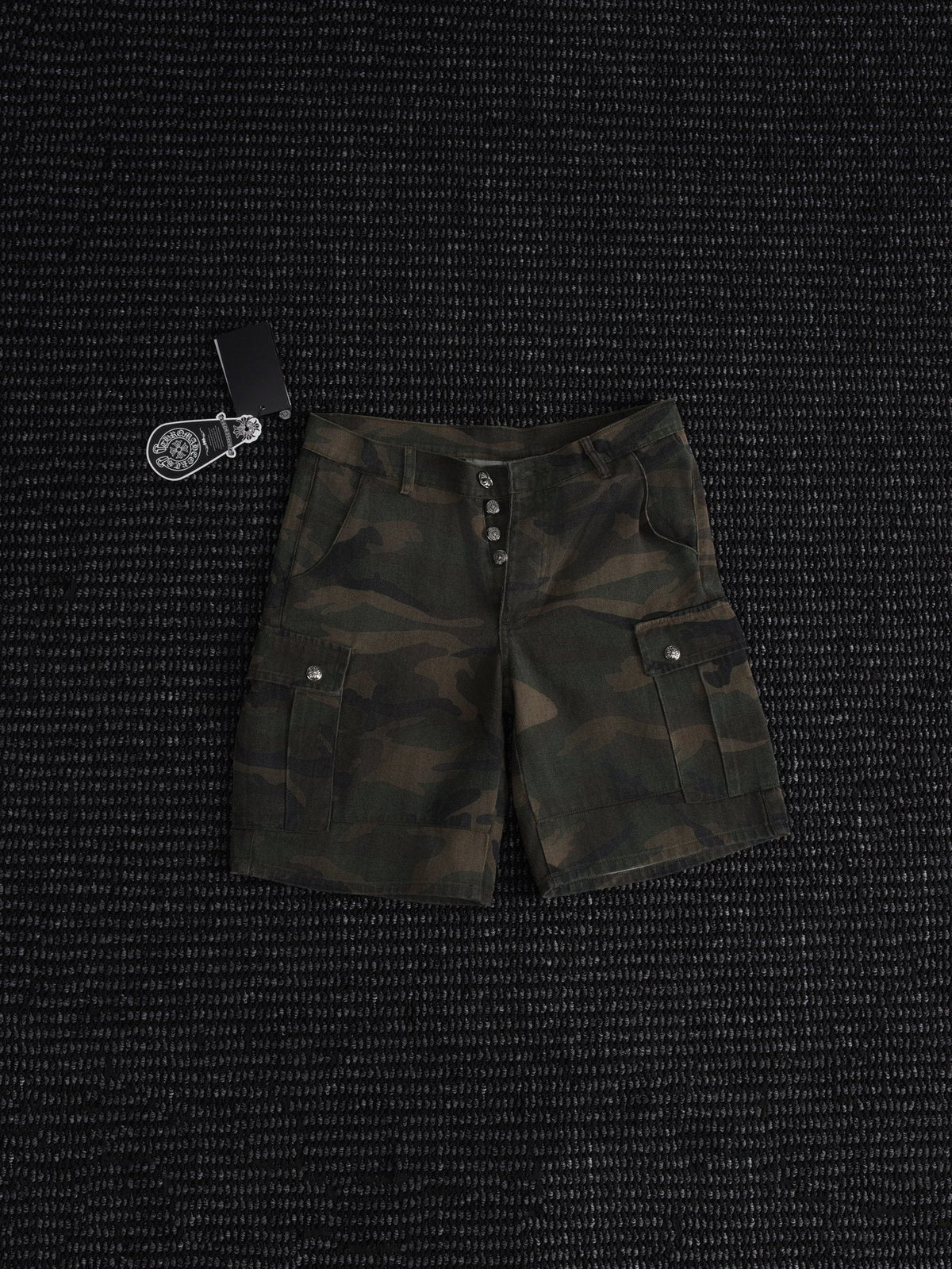 Chrome Hearts Green Camo Cargo Shorts