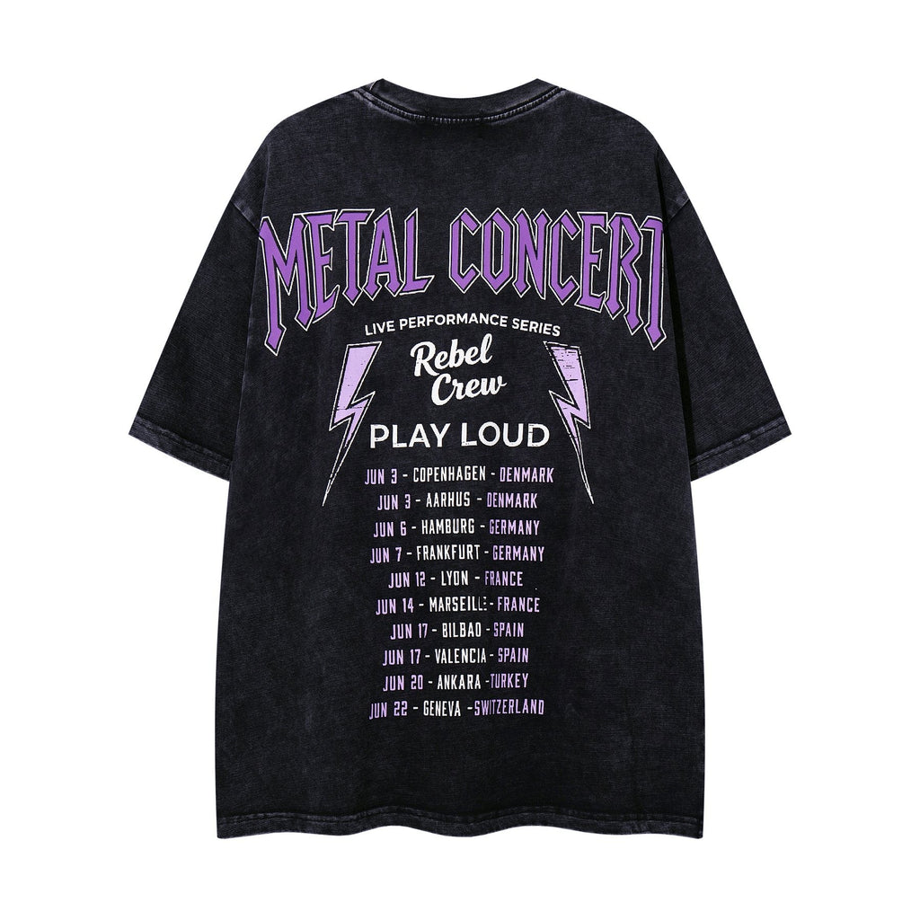 MAJESTIK Washed Rhinestone Graphic T-Shirt