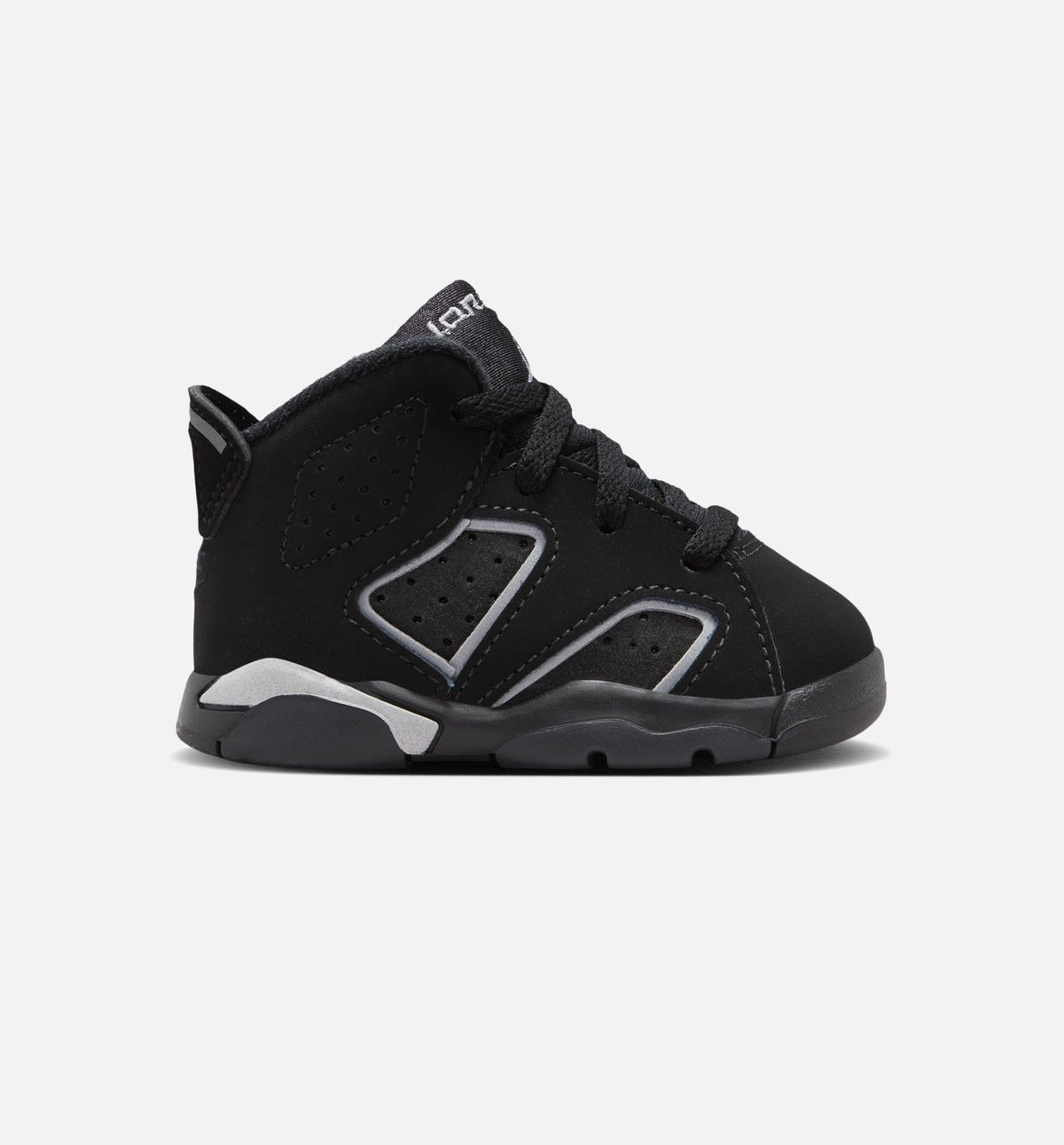 Air Jordan 6 Cap & Gown – Infant/Toddler Lifestyle Shoe in Black/Reflective Silver/Black