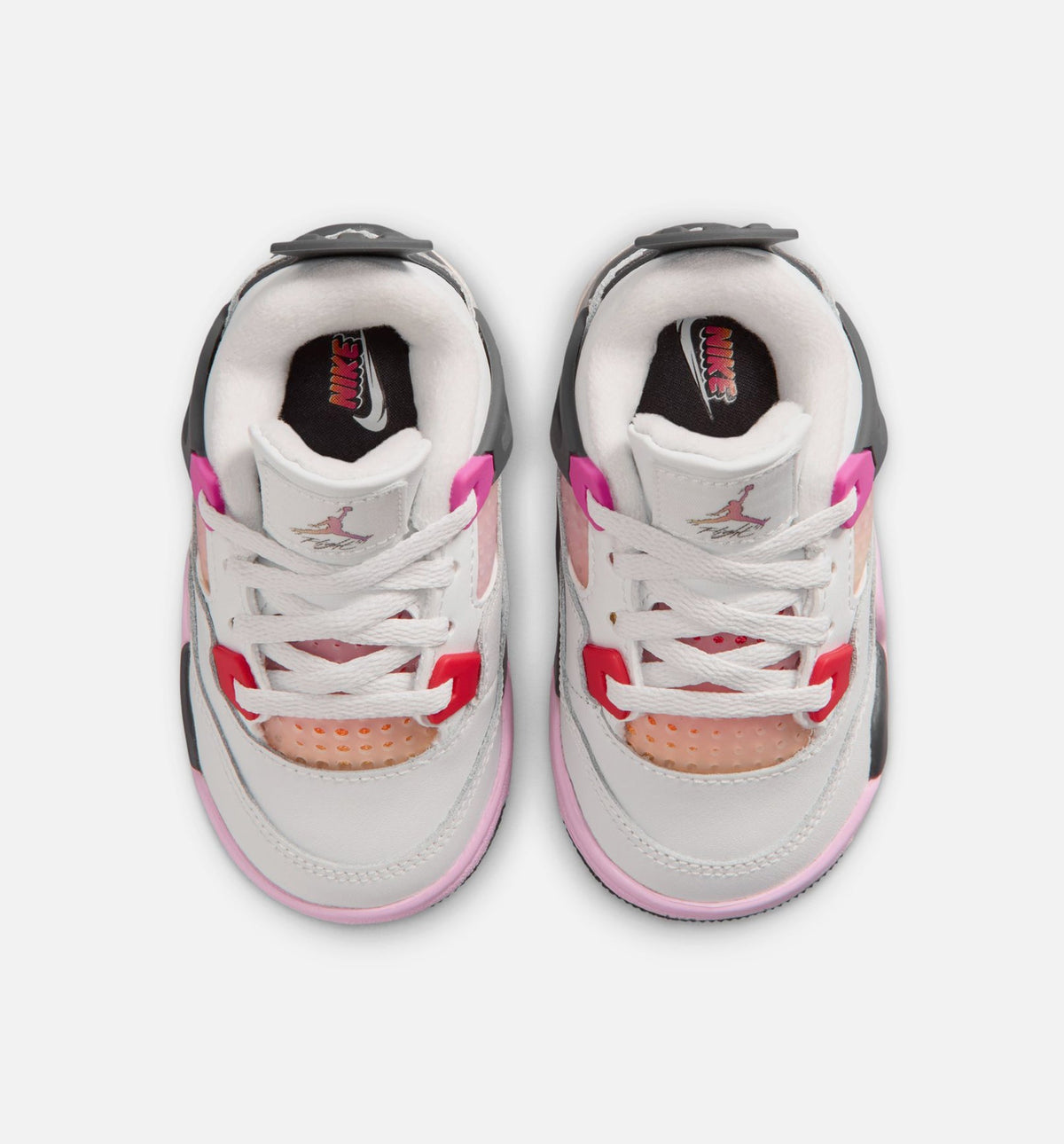 Air Jordan 4 Retro Comic Infant Sneakers - Off White/Fire Pink/Anthracite