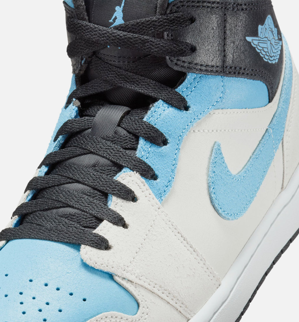 Air Jordan 1 Mid SE “Summit White Blue Chill Black” Men's Lifestyle Shoes