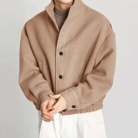 Beige Longline Wool Coat