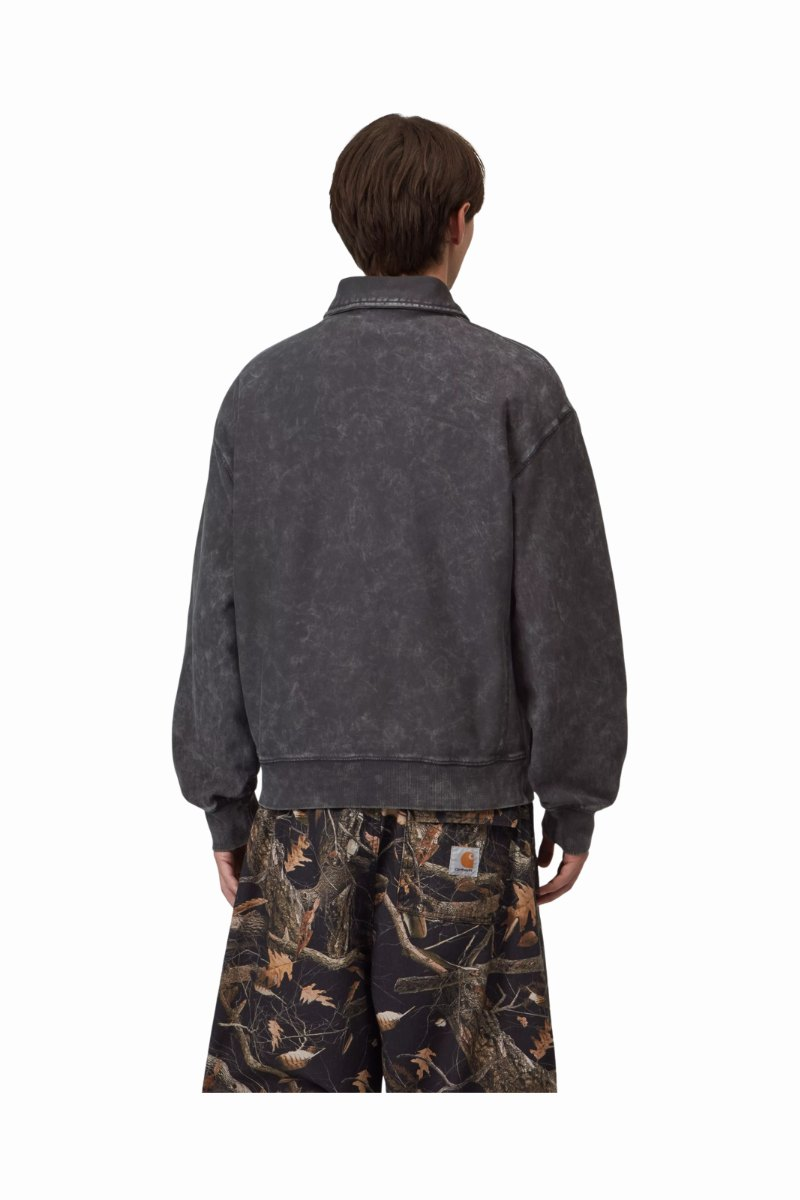 CARHARTT WIP LAMBERT POLO SWEAT Black Moon Wash