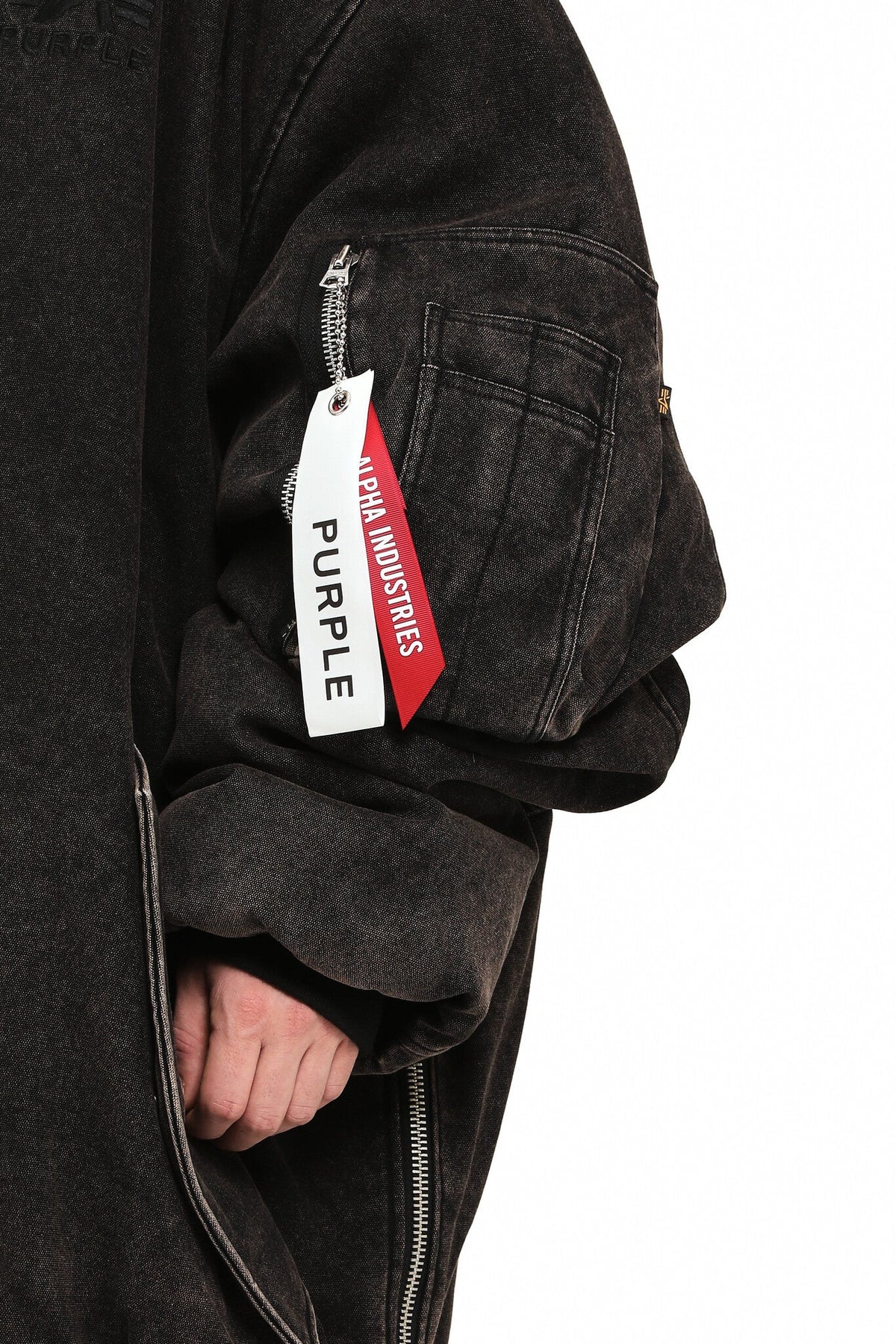Purple Brand x Alpha Giant Bomber