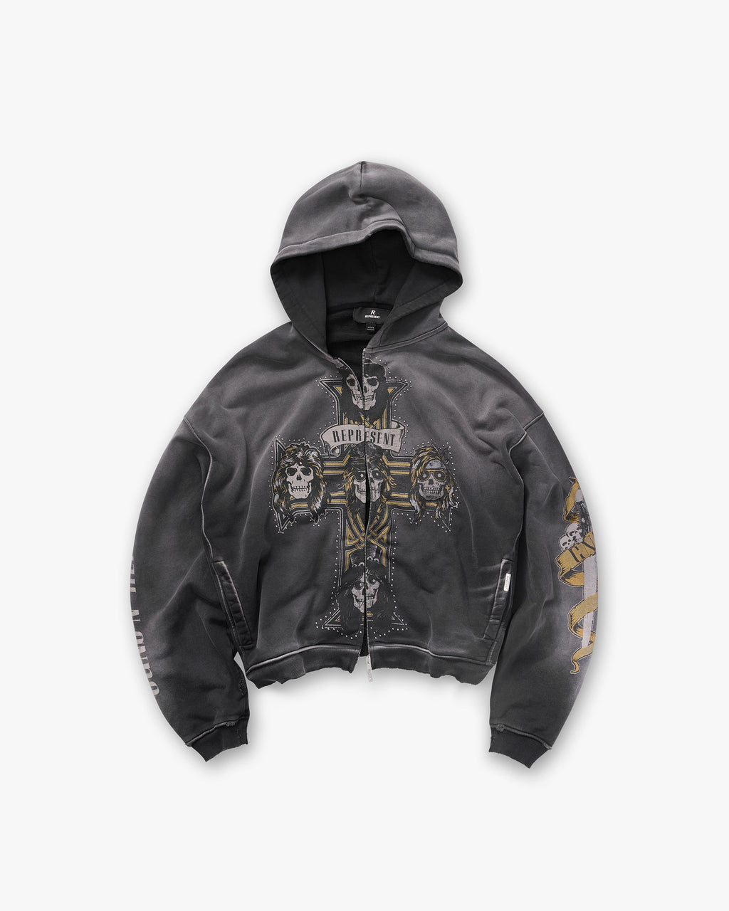 Represent x Guns N' Roses Cross Zip Through Hoodie