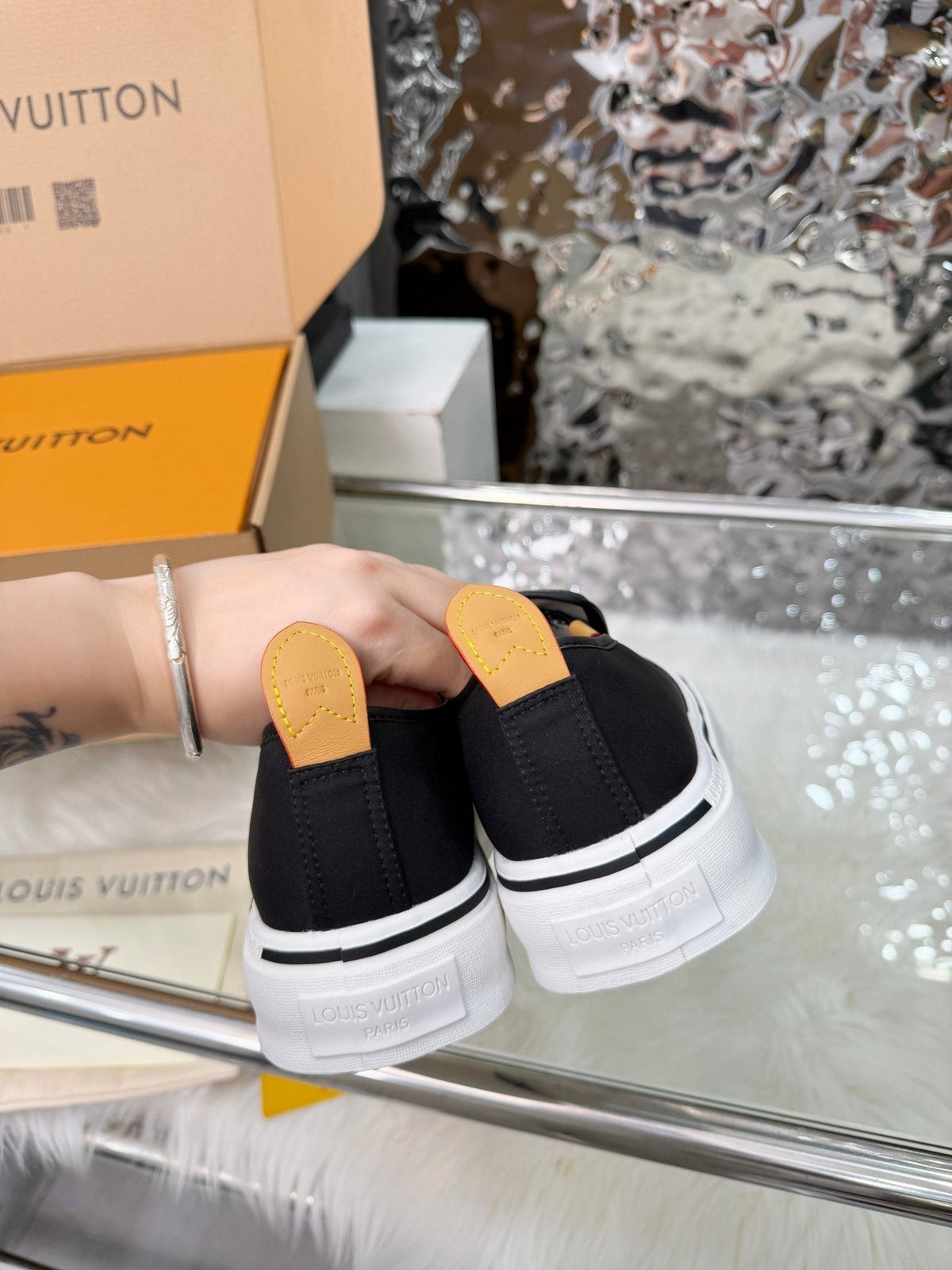 Louis Vuitton Black Slip-On Sneakers