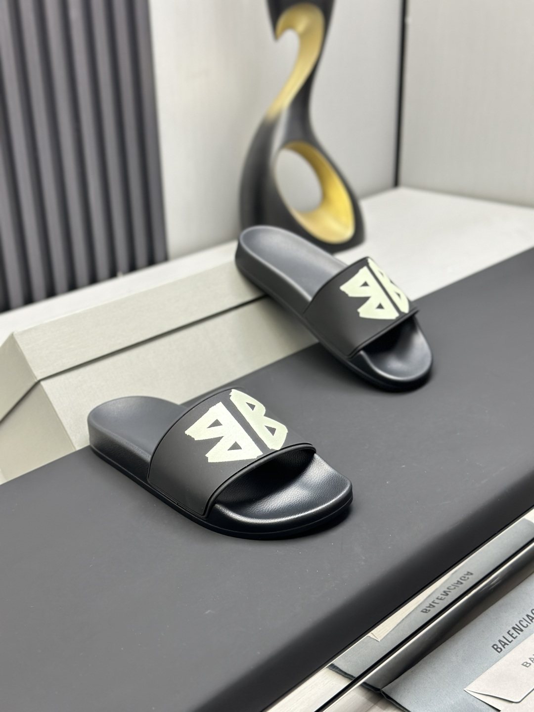 Balenciaga Logo Slide Sandals