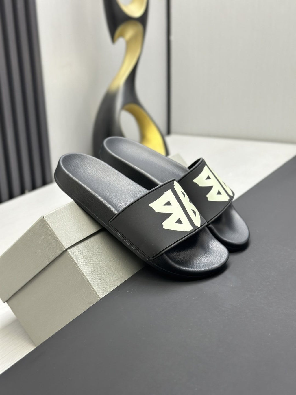 Balenciaga Logo Slide Sandals