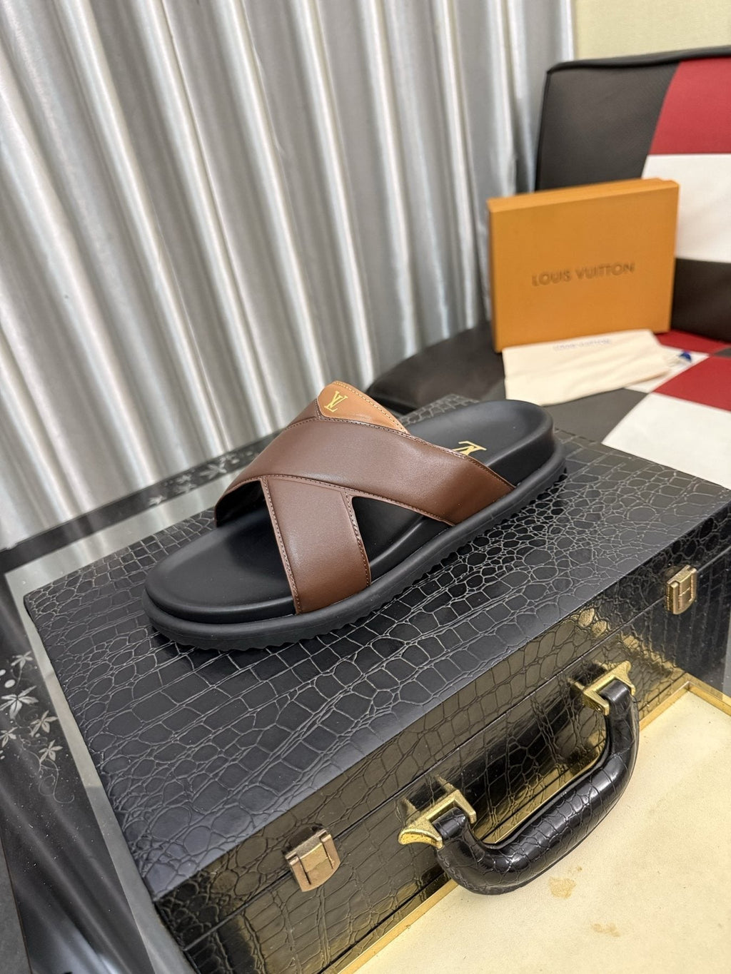 Louis Vuitton Crossover Slide Sandals - Open Toe