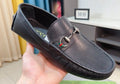 Gucci Men's Perforated Metal Hardware Loafers