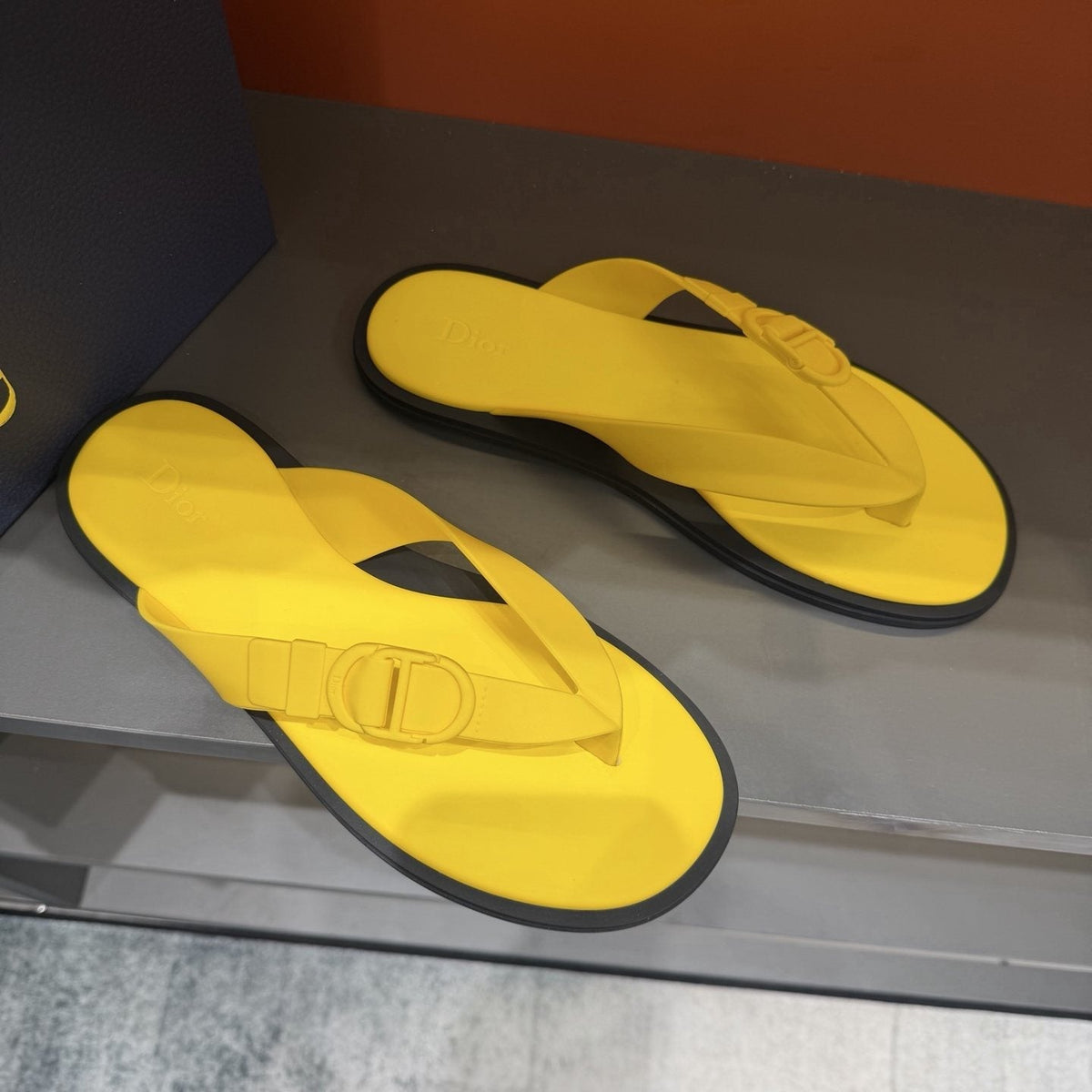 Dior Thong Sandals with Circular Strap Accent