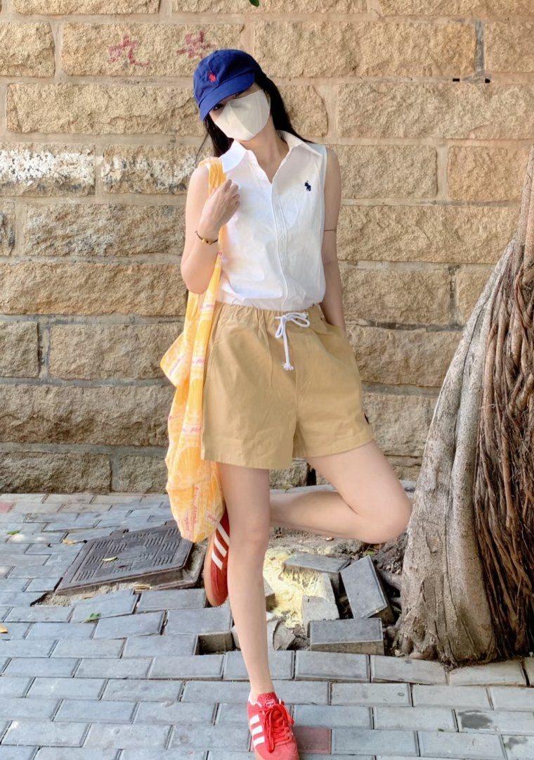 Ralph Lauren Washed Cotton Drawstring Shorts