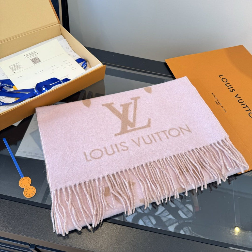 Louis Vuitton Two-Tone Fringed Scarf