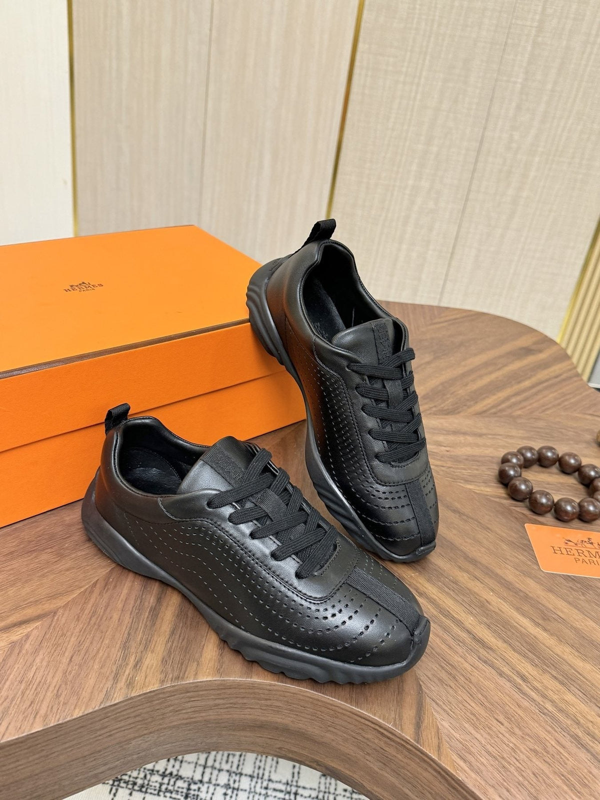Hermès Perforated Low-Top Sneakers