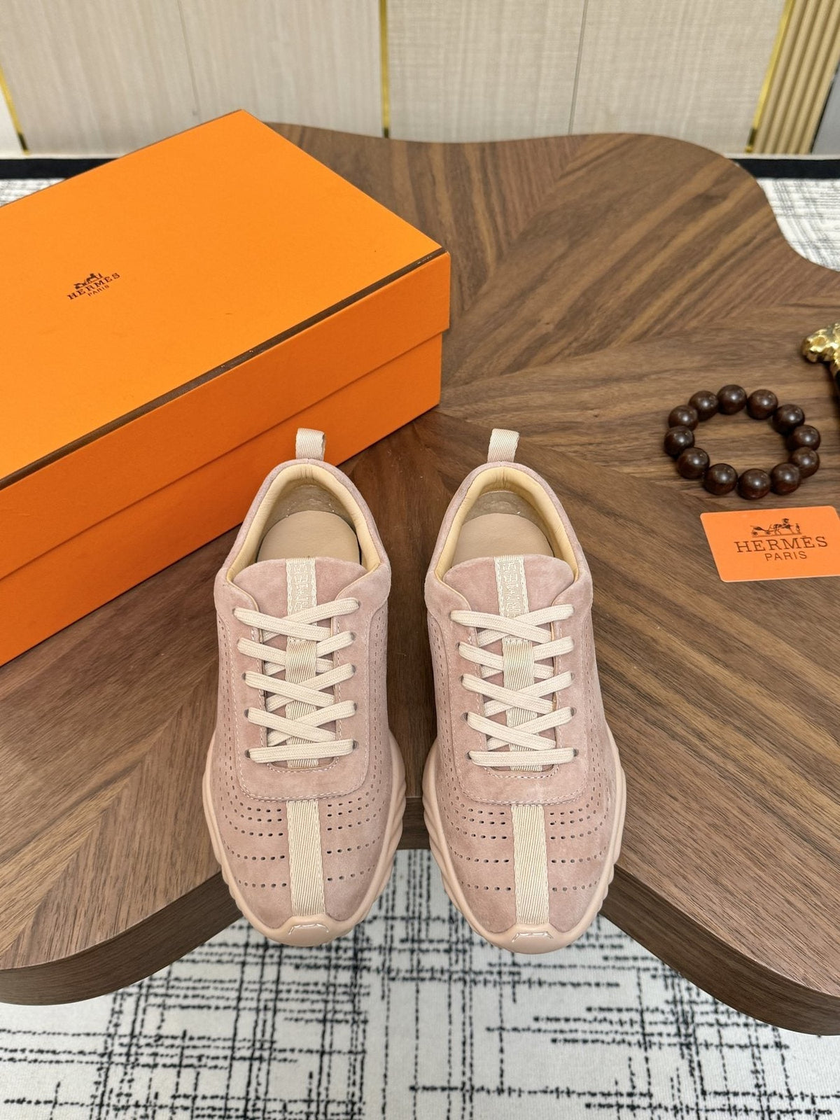 Hermès Perforated Low-Top Sneakers