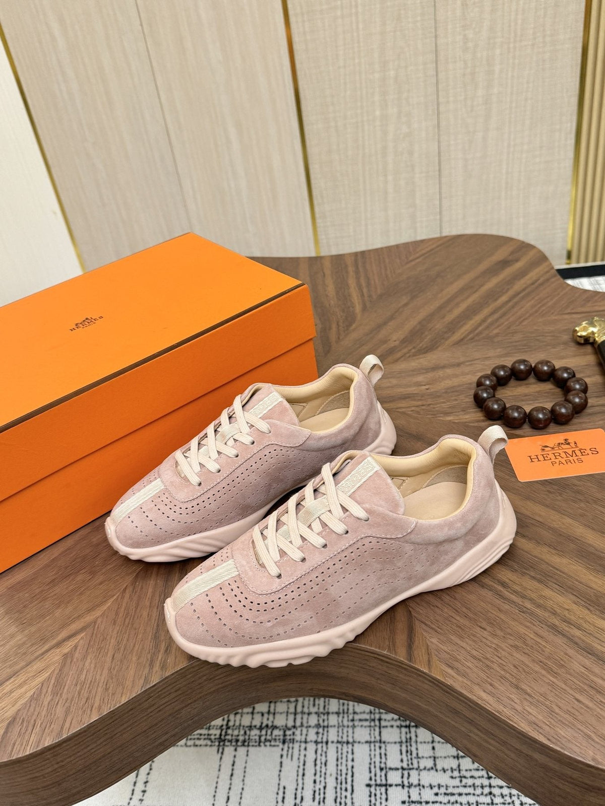Hermès Perforated Low-Top Sneakers
