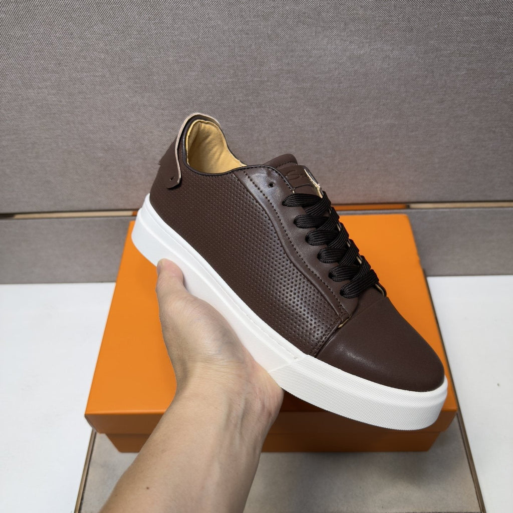 Santoni Navy Blue Low-Top Sneakers