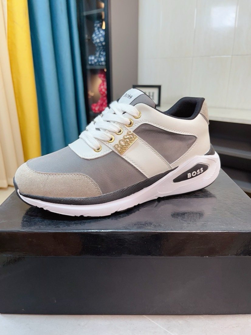 BOSS Low-Top Lace-Up Sneakers - Contrast Trim