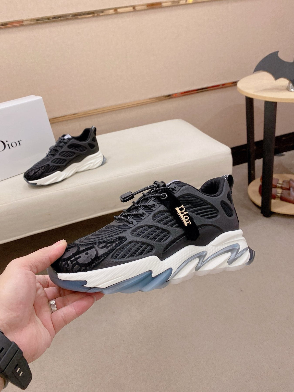 Dior Men's Sculpted Sole Lace-Up Sneakers