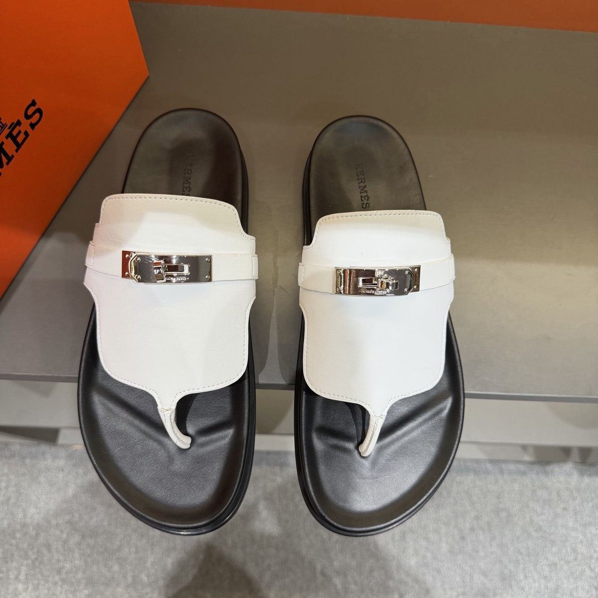 Hermès Metal-Hardware Thong Sandals