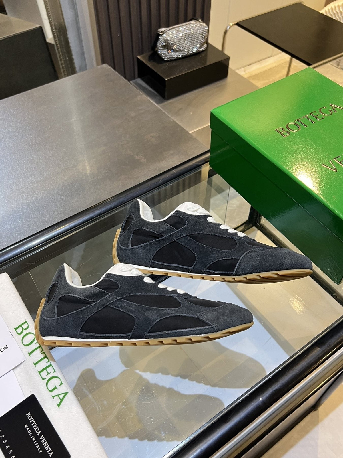 Bottega Veneta Suede Low-Top Sneakers