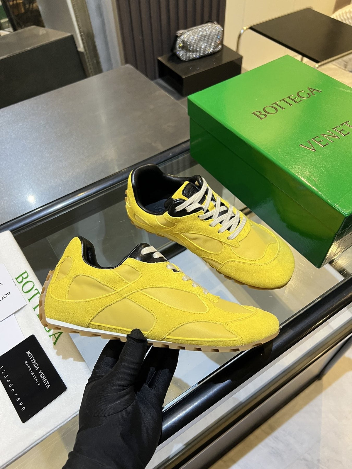 Bottega Veneta Suede Low-Top Sneakers