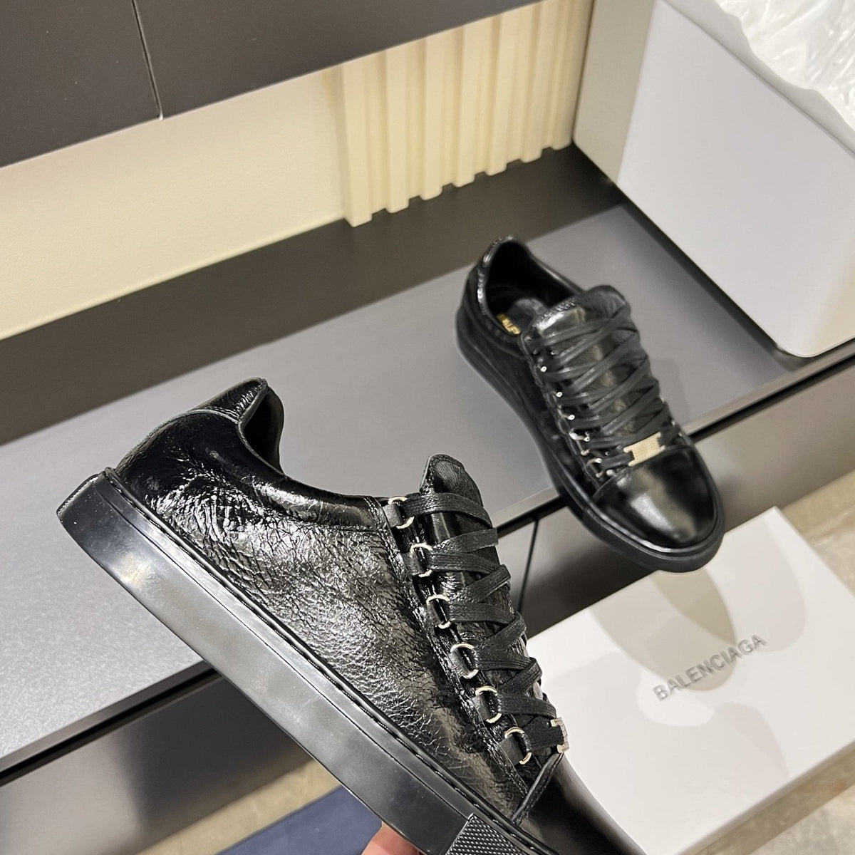 Balenciaga Metal-Bar Low-Top Sneakers