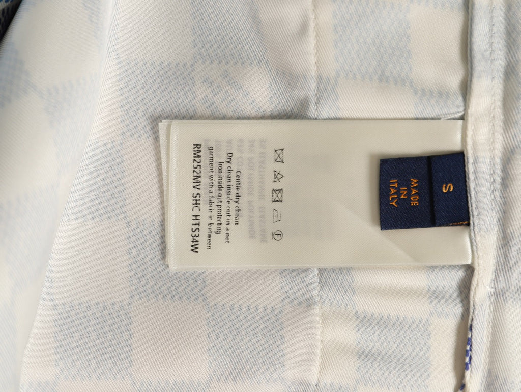 Louis Vuitton Gradient Checkerboard Short-Sleeve Shirt - Mint Grey