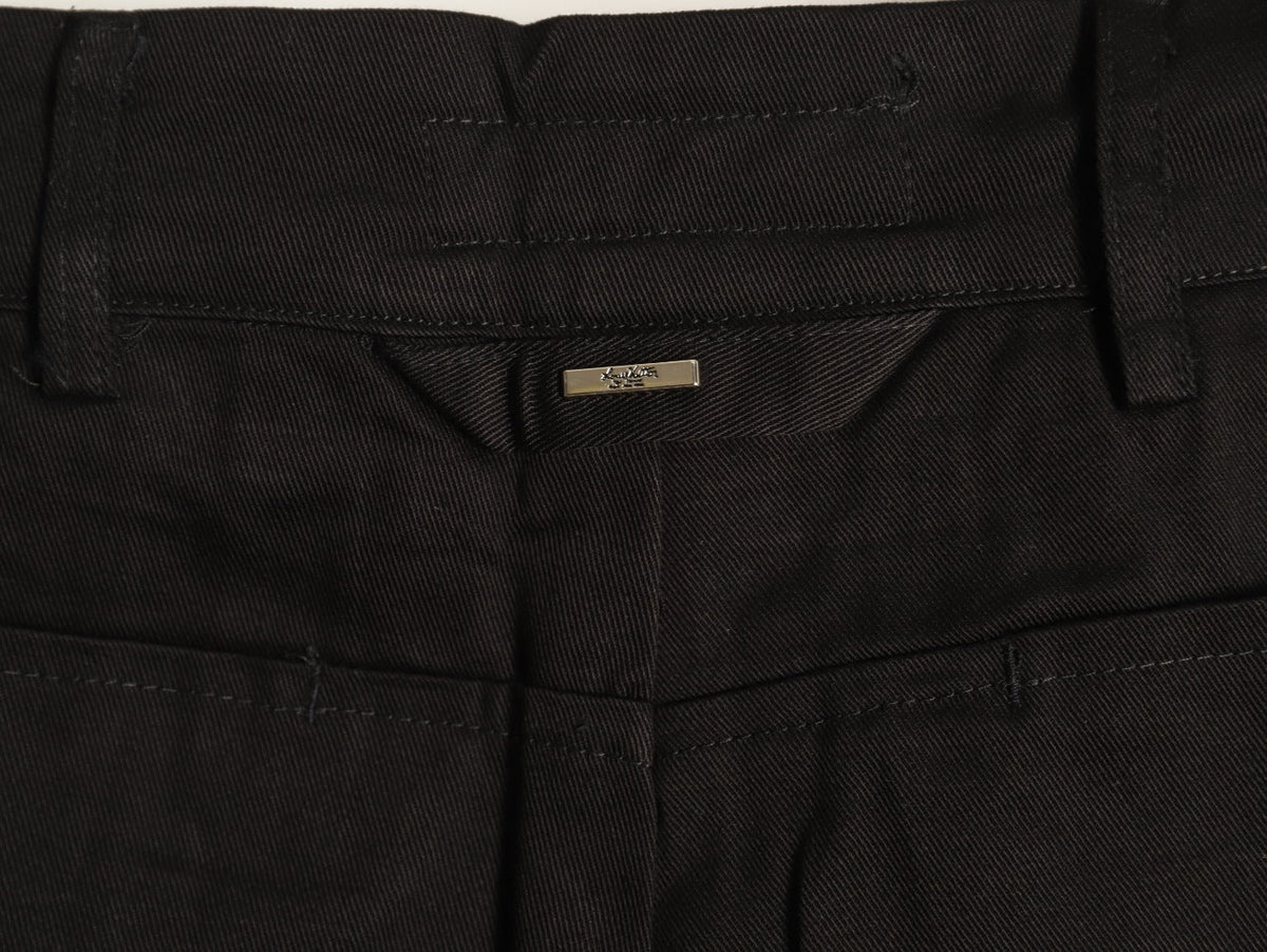Louis Vuitton Panelled Flocked Denim Trousers - Black