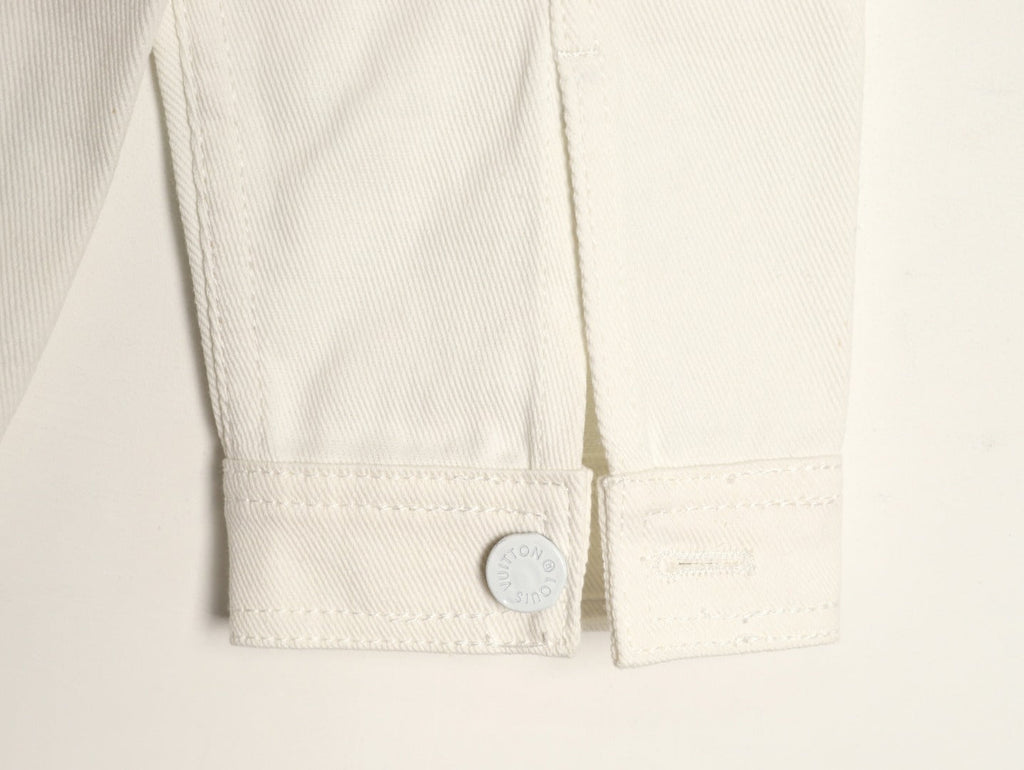 Louis Vuitton Galaxy-Style Monogram Gradient Denim Shirt Jacket - Blue and Cream